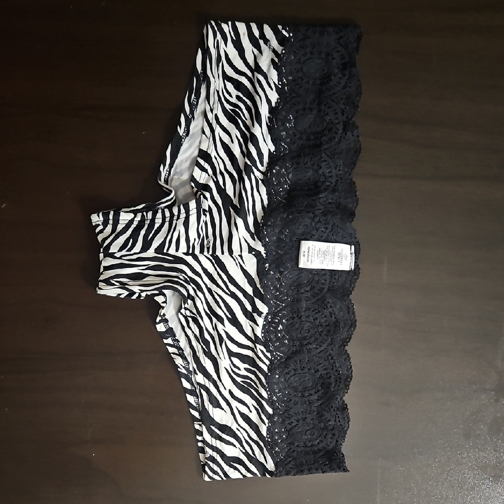 Victoria's Secret Zebra Print Lace Trim Hiphugger